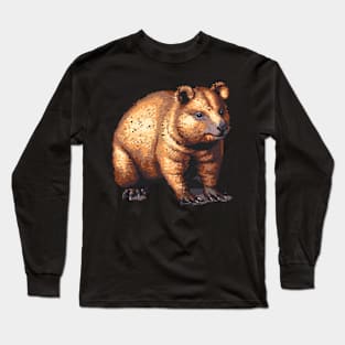 Pixelated Wombat Artistry Long Sleeve T-Shirt